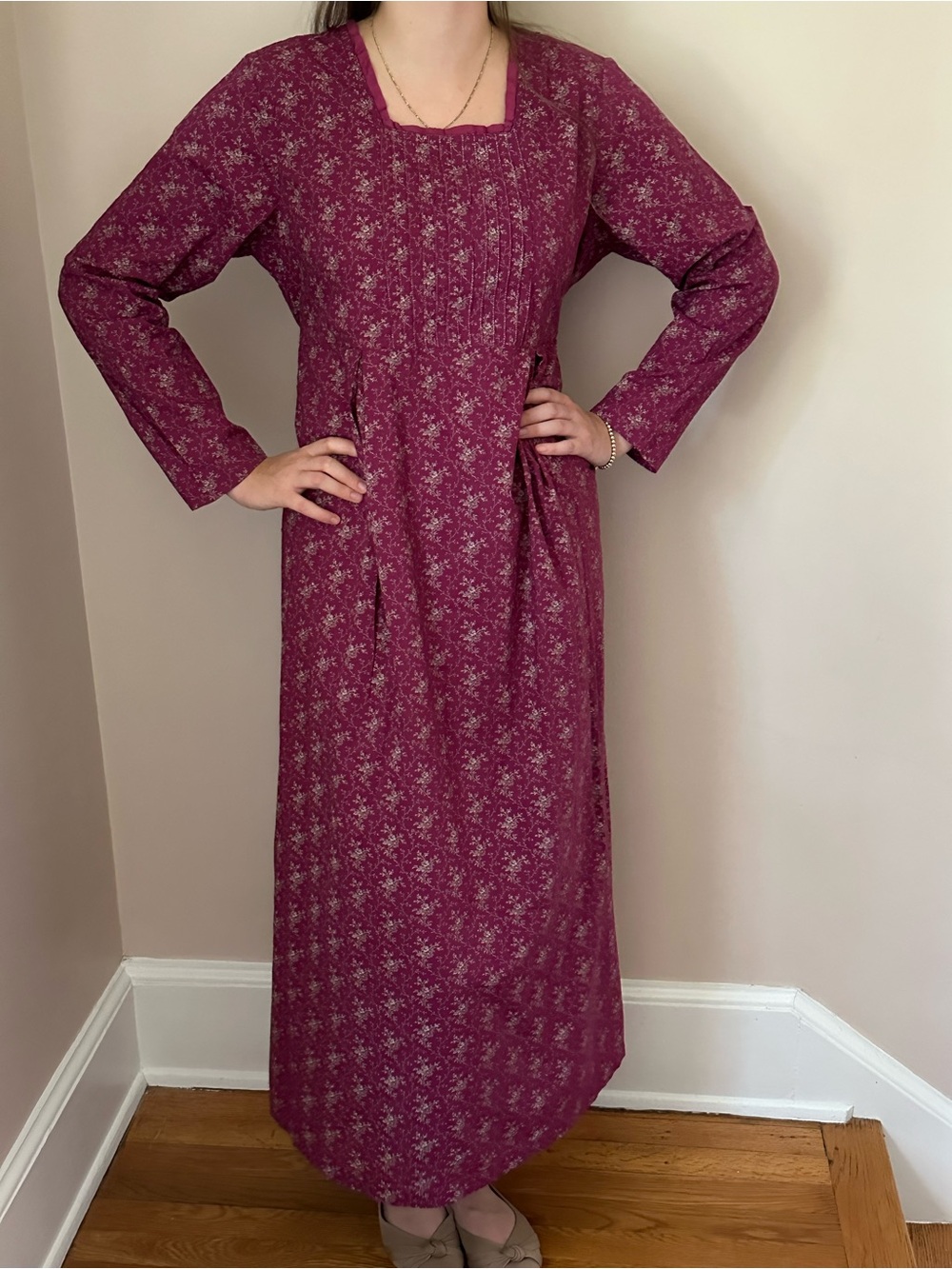April Cornell dress cottagecore maxi cotton Edwardian feminine India long sleeve